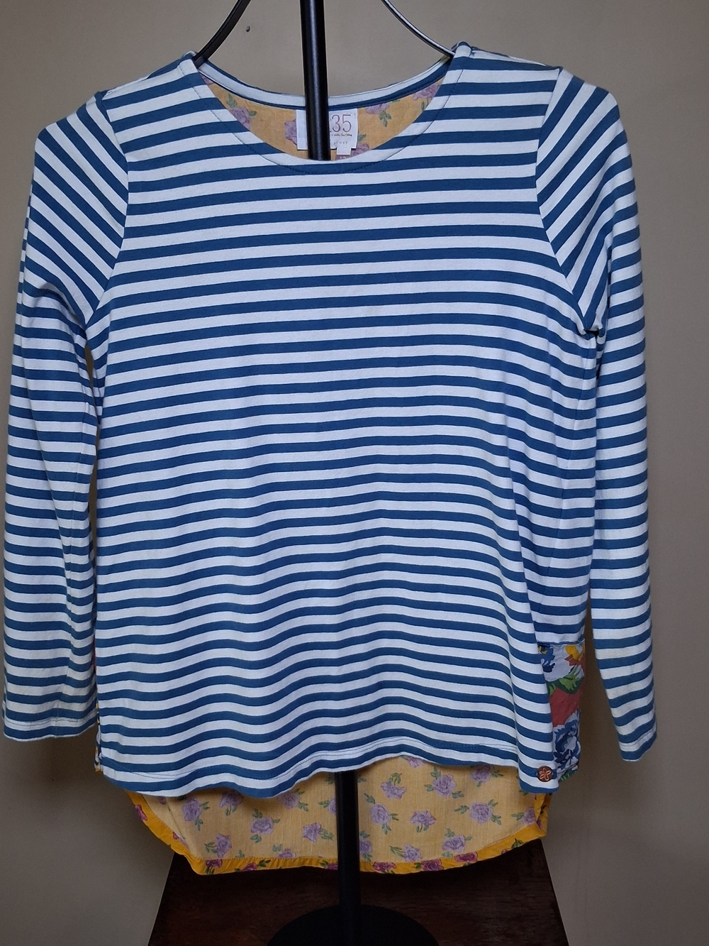 4•35 by Natalie Jane Joanna Gaines Floral & Striped Top